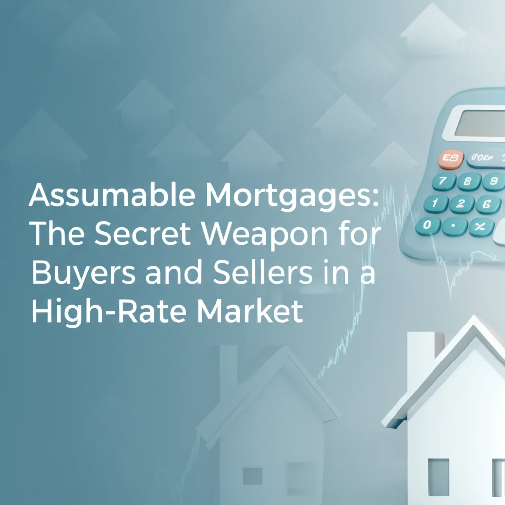 A symbolic image showing a key with a low percentage rate tag being passed from one hand to another, representing the transfer of an assumable mortgage.